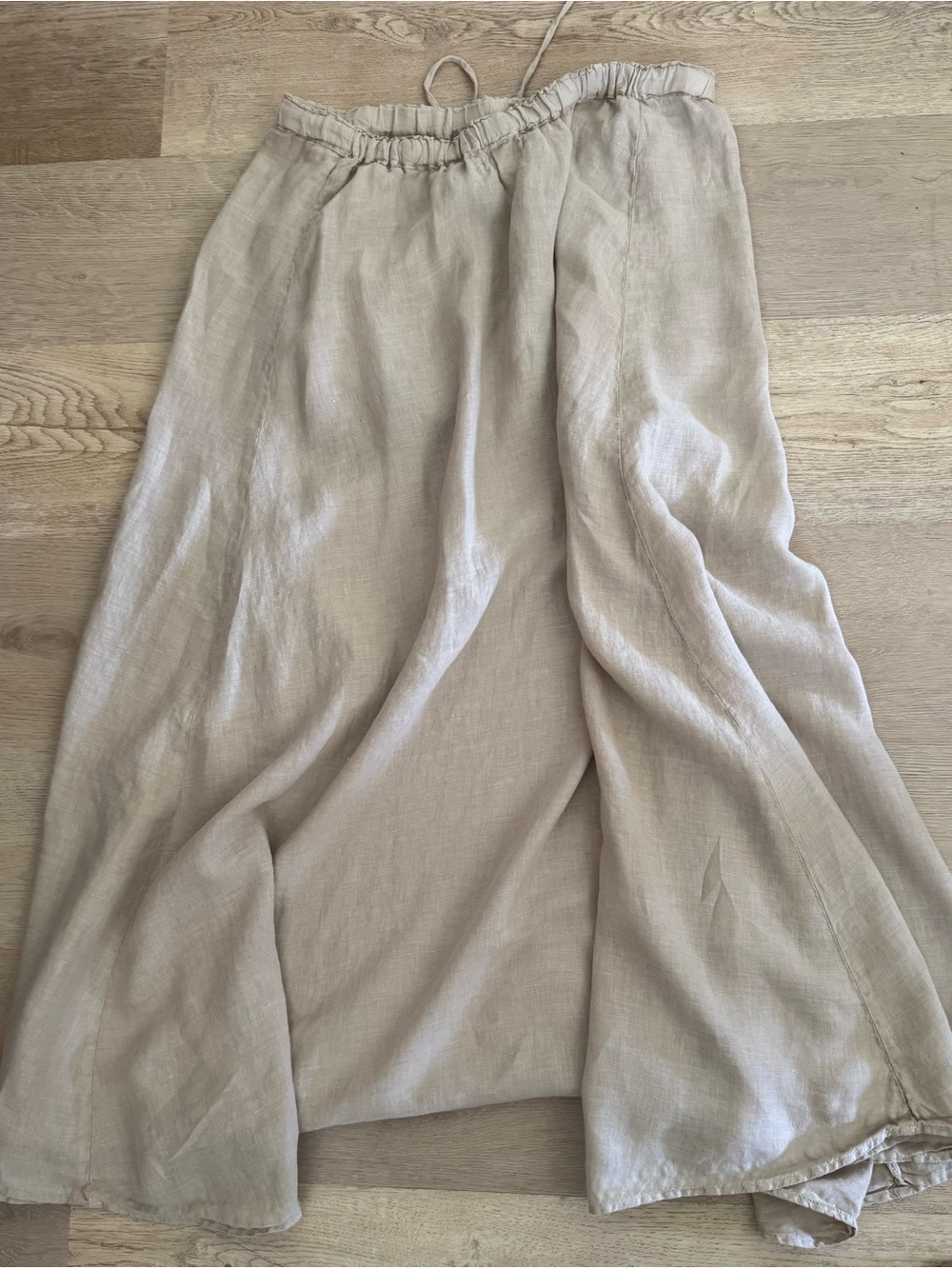 Velvet Graham & Spencer Bailey Linen Maxi Skirt Coastal Boho Lagenlook Large
